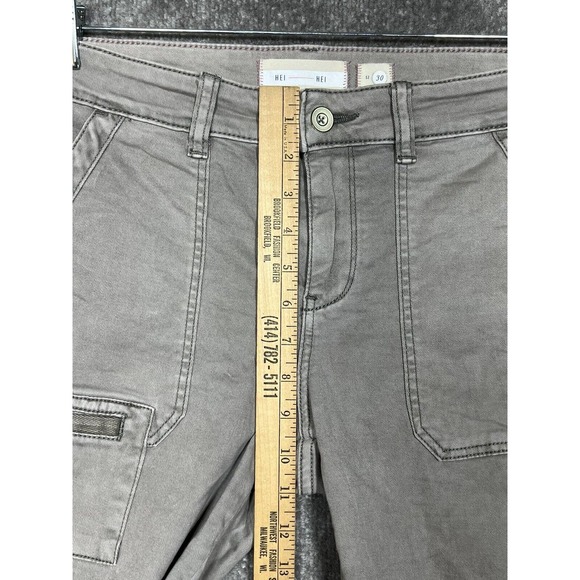 Anthropologie Hei Hei Jeans Womens Size 30 Stretch Gray Straight Leg Mid Rise - Picture 9 of 11